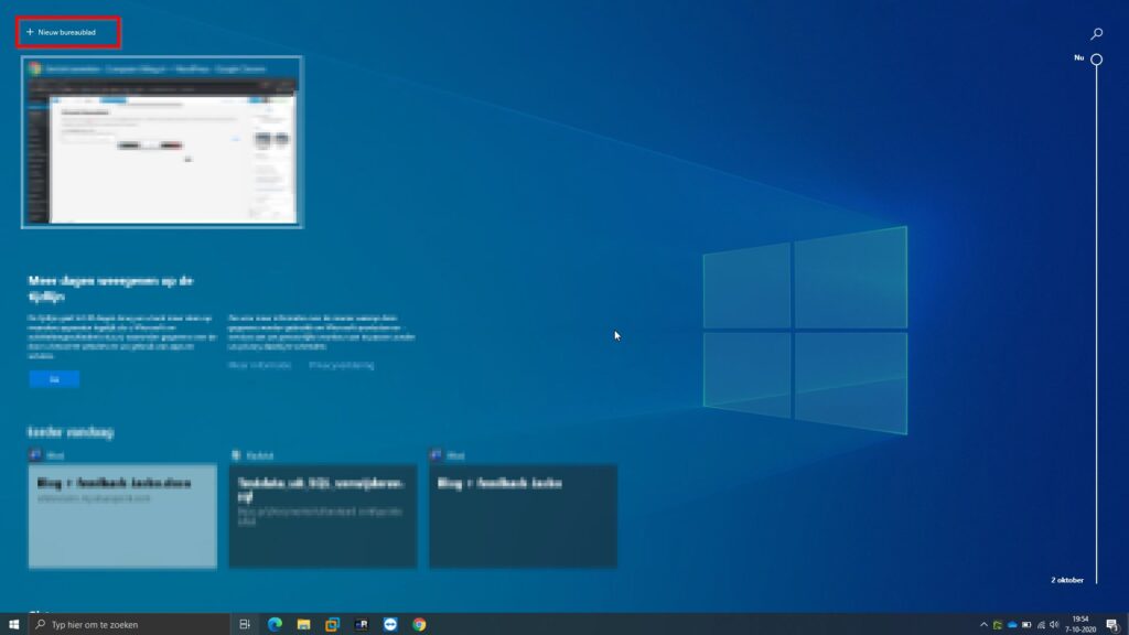 Windows 10 tips voor beginners Donkere Thema instellen Virtuele bureaublad Nieuwe bureaublad