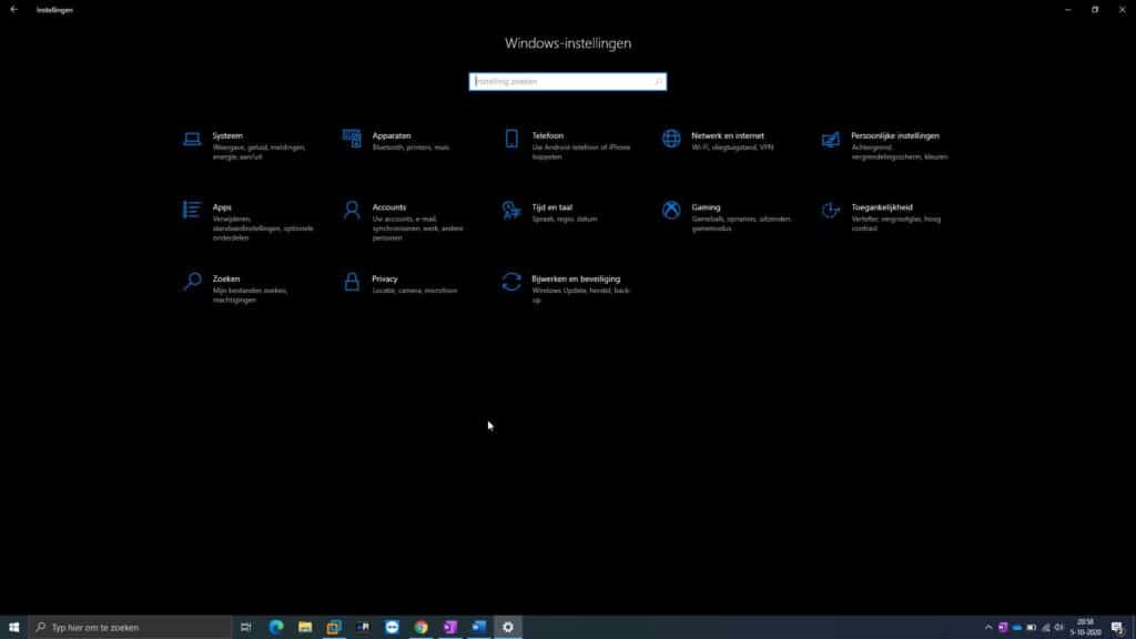 Windows 10 tips voor beginners Donkere Thema voorbeeld Donker