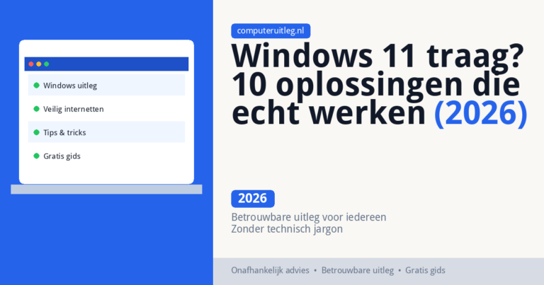 Windows 11 traag? 10 oplossingen die echt werken (2026) - computeruitleg.nl