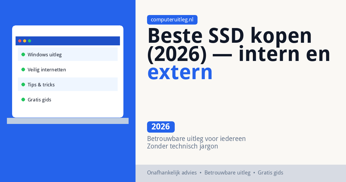 Beste SSD kopen (2026) — intern en extern
