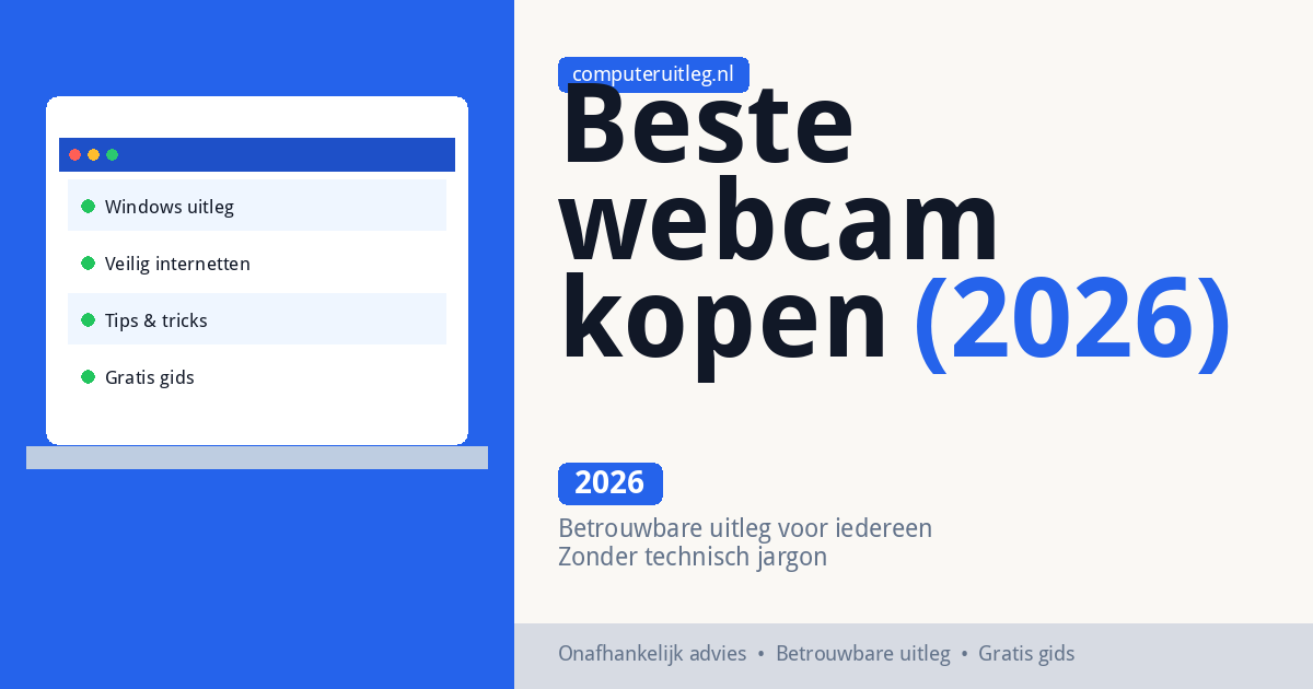 Beste webcam kopen (2026)